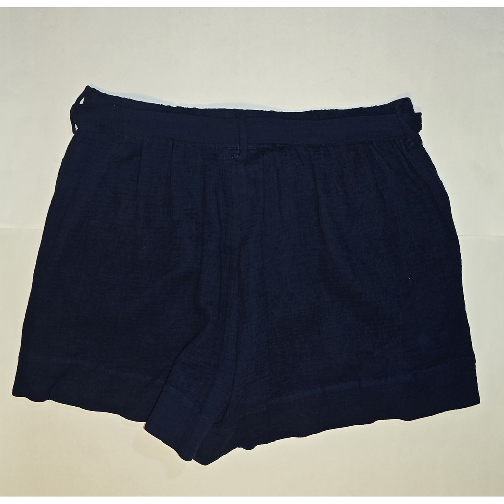 NWT Avenue Short Navy Belt Bow Pockets Stretch Lightweight Coastal Beach Sz 14 - Picture 2 of 9